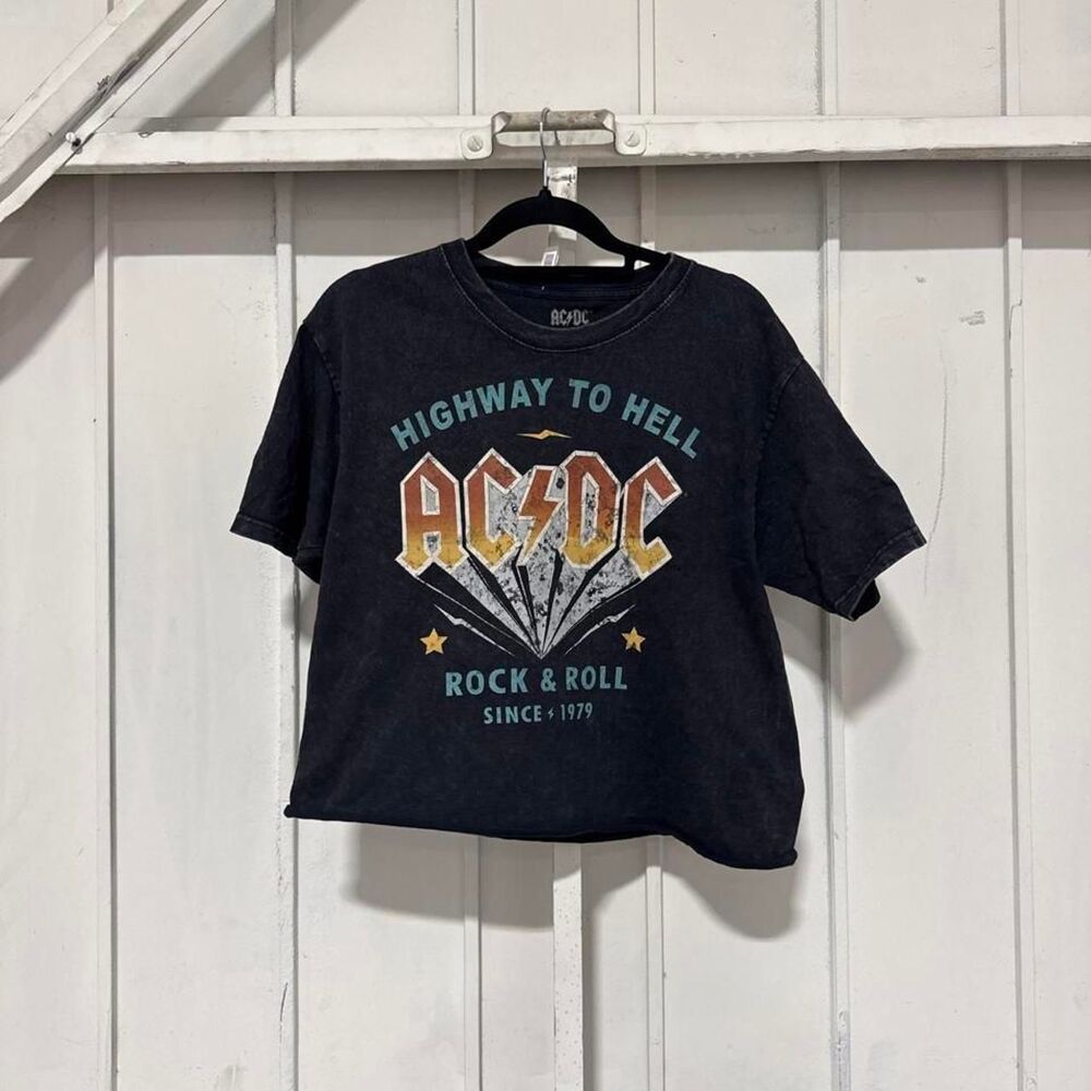 Acdc-rag Women's Black and Navy T-shirt